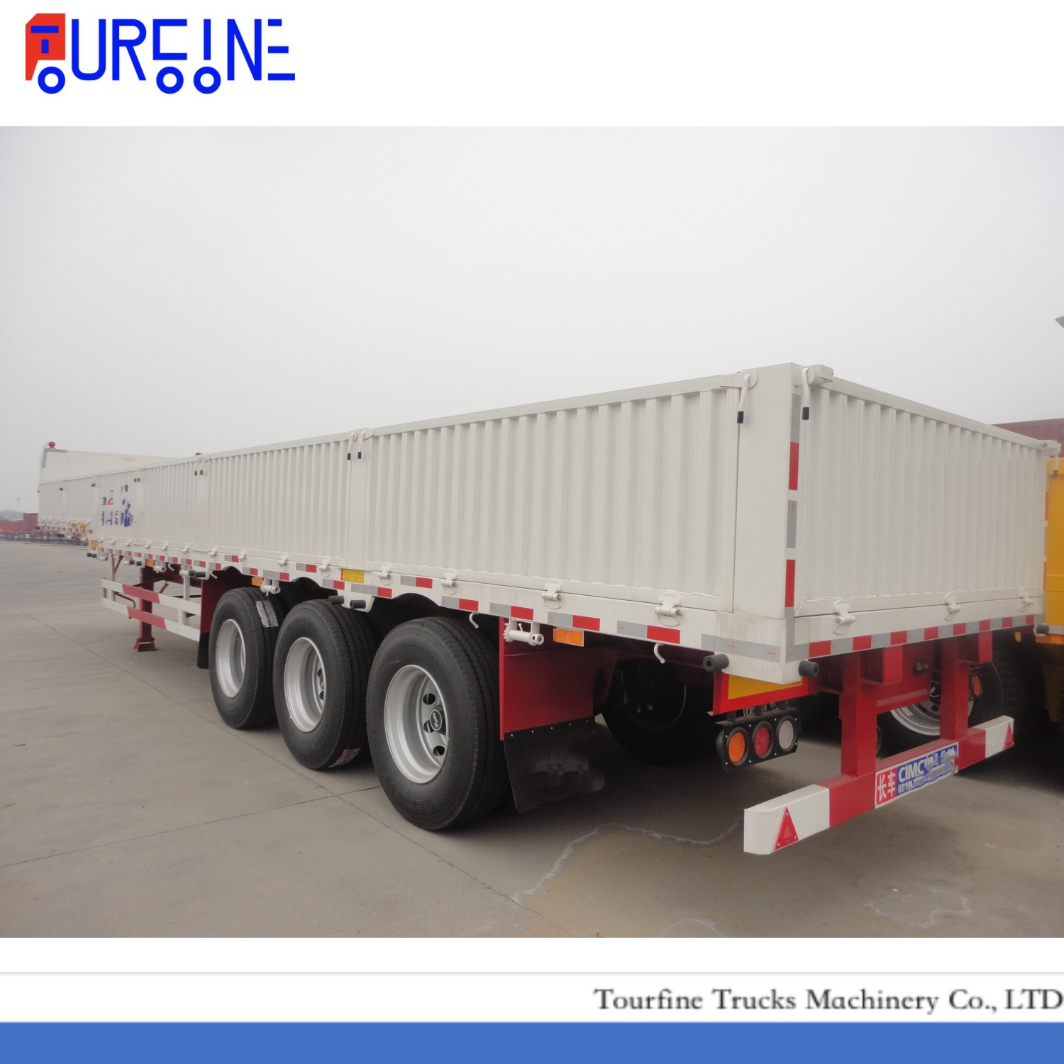 With Stable Quality 50t Tri axle Cargo Transport fence cargo trailer price